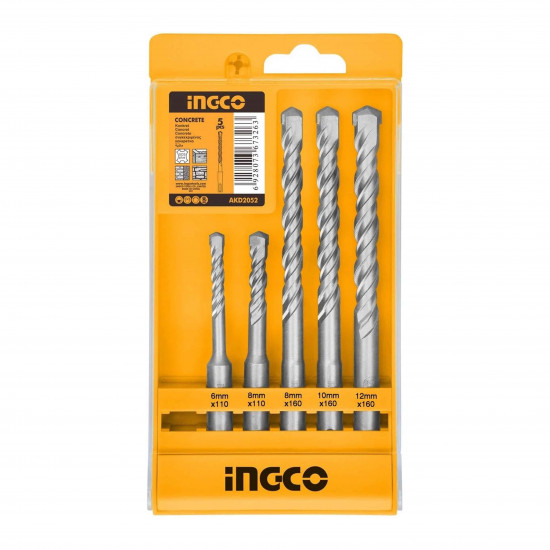 5PCS SDS Plus Hammer Drill Bit Set for Concrete