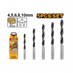 5-Piece Wood Drill Bit Set