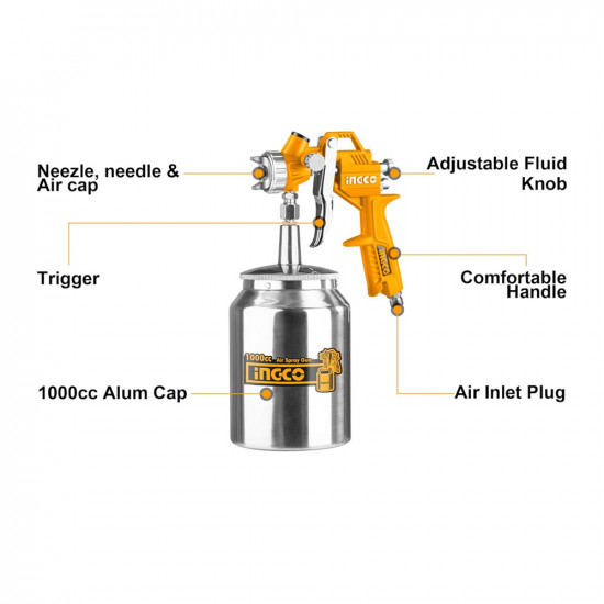 INGCO 1000cc Air Spray Gun