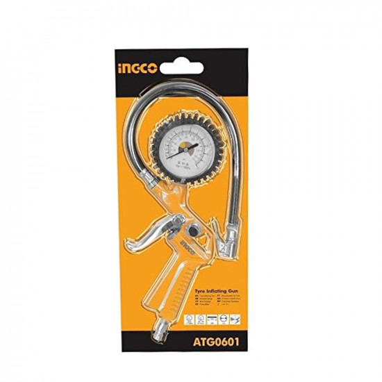 Air Tire Inflating Gun with Gauge & Connectors