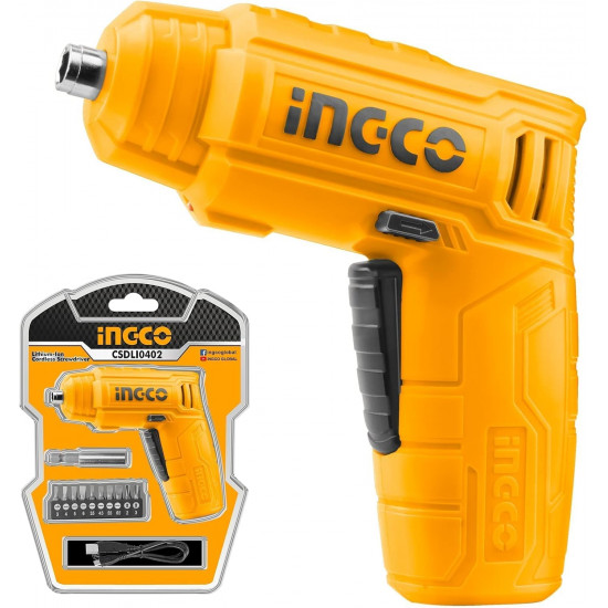 INGCO 4V Cordless Screwdriver with USB Charging
