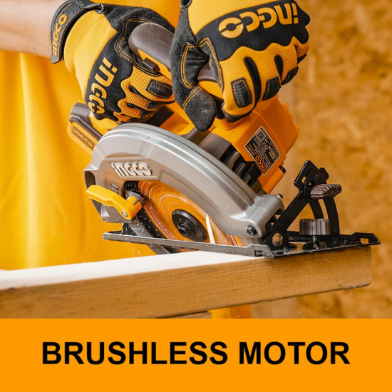 INGCO 20V Cordless Circular Saw 185mm Brushless Motor