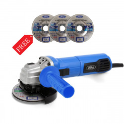 600W 115mm Angle Grinder + Free 3 Piece Cutting Disc