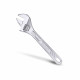 INGCO 12 Inch Carbon Steel Adjustable Wrench, Jaw Opening Capacity(35 mm)