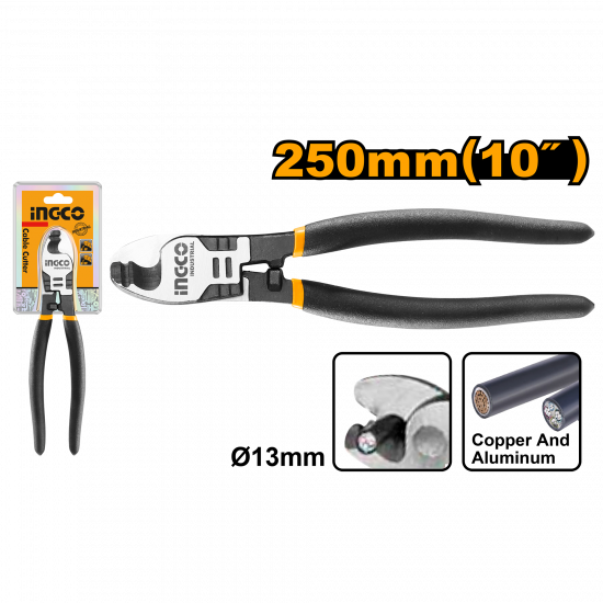 10 inches Cable Cutter with Black Finish & Polish