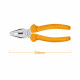 8 Inch Combination Pliers with Anti-Slip Single Color Handle