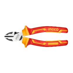 6 Inch Insulated Diagonal Cutting Plier with black finish and polish insulated handle