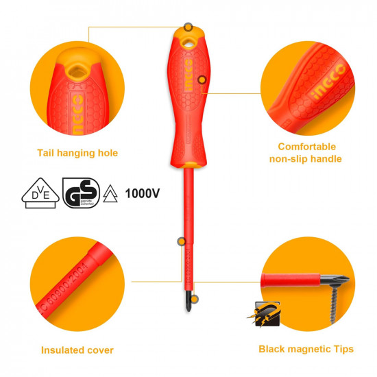 INGCO 6Pcs VDE Insulated Hand Tool Set