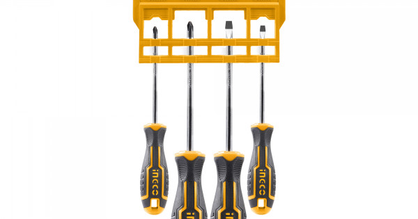 Ingco Screwdriver Racking INGCO 4-Piece Screwdriver Set - Durable CRV Material, Ergonomic Design ...