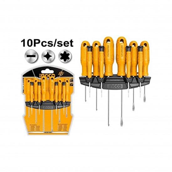 10PCS CR-V Magnetic Screwdriver Set with Stand