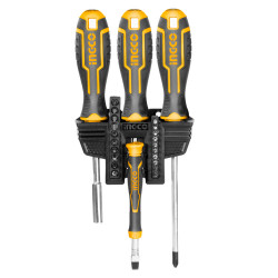 INGCO 24PC Magnetic Ratcheting Screwdriver With 21 Bits Set