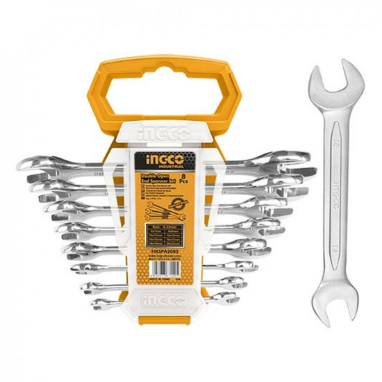 8Pcs Metric Double Open End Spanner Wrench Set