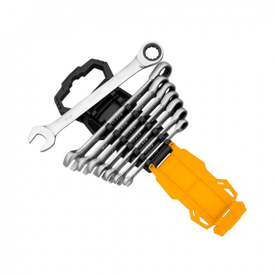 INGCO 8-Piece Ratchet Spanner Set 8–18mm Cr-V