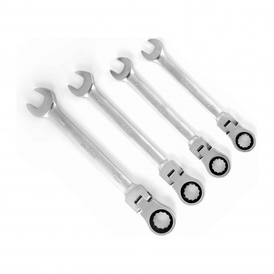 INGCO 8-Piece Flexible Ratchet Spanner Set 8-19mm