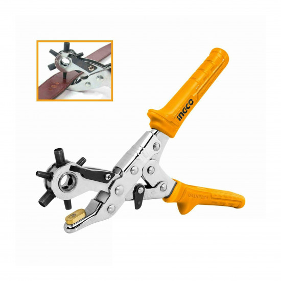 Revolving Leather Hole Punch Tool: 6 Sizes (2.5–5mm)