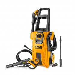 INGCO 150 Bar 1800W Compact Electric Pressure Washer for Home, Garden and Car, Yellow,HPWR18008