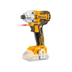 INGCO 20V 2.0Ah Cordless Brushless Impact Driver with 2 20V Batteries and Tool Bag,Yellow,CIRLI2002