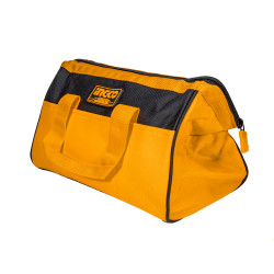 INGCO 13 Inch Water-Proof Tool Bag with Wide Mouth and 6 Pockets for Construction,Carpentry,Electrician, Home,and DIY,Yellow,HTBG28131