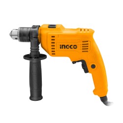 INGCO 680W 13 mm Electric Hammer Drill for Wood, Metal and Concrete Drilling, Yellow, ID6808