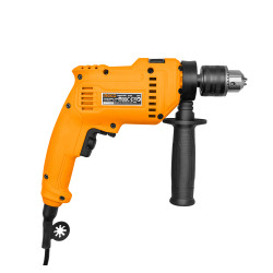 INGCO 680W 13 mm Electric Hammer Drill for Wood, Metal and Concrete Drilling, Yellow, ID6808