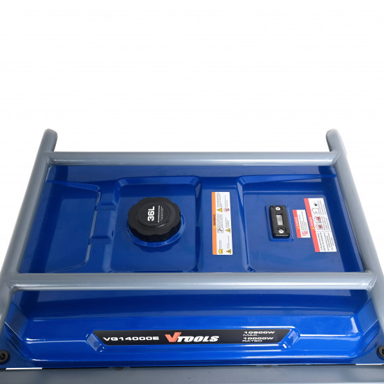 VTOOLS 10500 Watt 36L Petrol Powered Portable Generator
