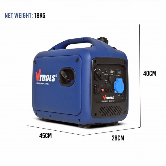 VTOOLS 2000W Portable Inverter Generator