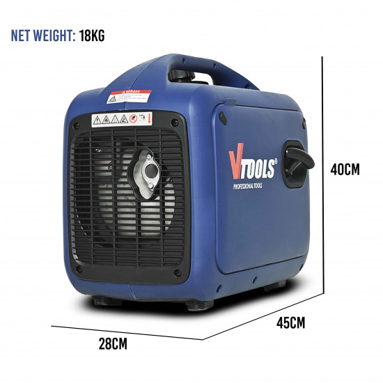 VTOOLS 2000W Portable Inverter Generator
