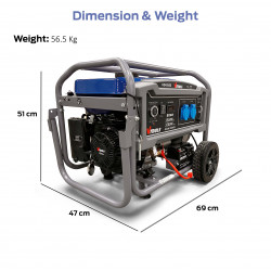 VTOOLS 3500W Gasoline Generator, 224cc 4-Stroke Engine