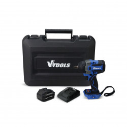 VTOOLS 20V Cordless Brushless Impact Wrench with 4.0Ah Battery and Charger