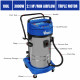 3000W 100L Vacuum Cleaner with Power Socket, Cartridge Filter, Triple Motor