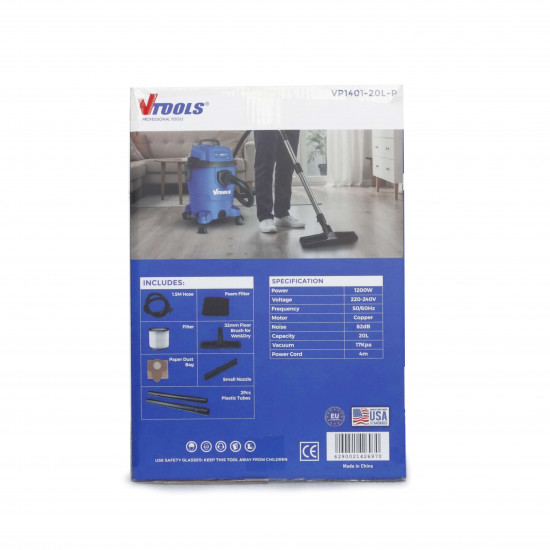 VTOOLS 20L Wet Dry 1200W Vacuum Cleaner