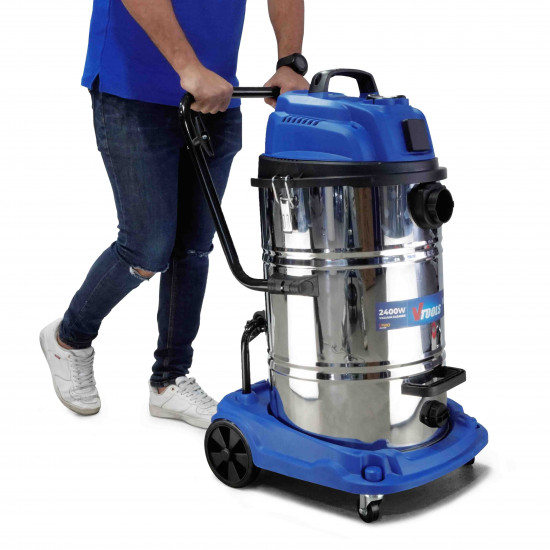 2400W 60L Vacuum Cleaner with Power Socket, Double Motor