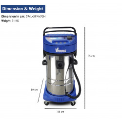 VTOOLS 3000W 80L Wet and Dry Vacuum Cleaner