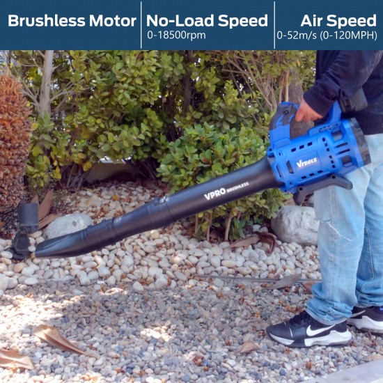 VTOOLS 20v Cordless Brushless Axial Blower With 1x4.0 Ah battery and 4.0 Ah Charger
