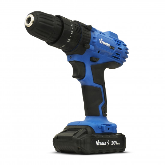 VTOOLS 20V Cordless Impact Drill Set with 29 Pcs Accessories Set