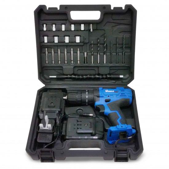 VTOOLS 20V Cordless Impact Drill Set with 29 Pcs Accessories Set