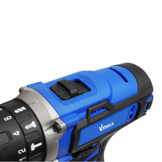 VTOOLS 20V Cordless Impact Drill With 2 Batteries and 1 Charger