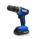 20V Cordless Impact Drill With 2 Batteries & 1 Charger + FREE 10 PC Drill Bit Set
