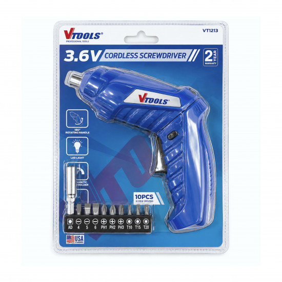VTOOLS 3.6V Cordless Screwdriver Set