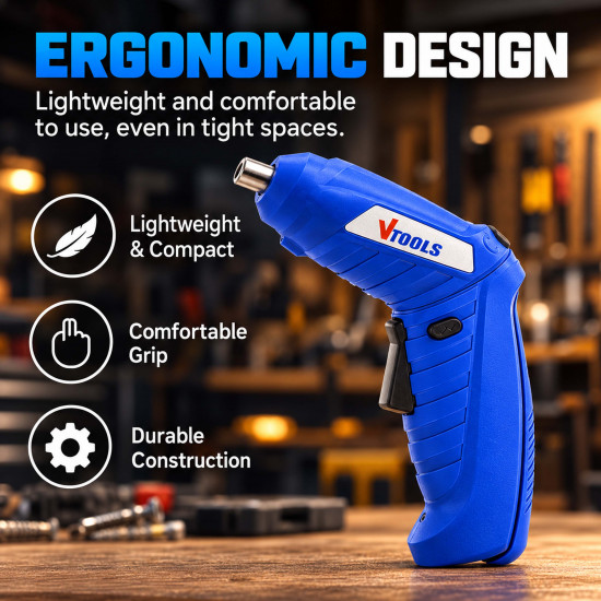 VTOOLS 3.6V Cordless Screwdriver Set