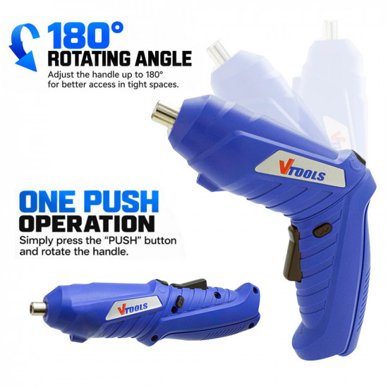 VTOOLS 3.6V Cordless Screwdriver Set