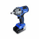 VTOOLS 20V Brushless Impact Wrench, 1/2 Inch Cordless Electric Impact Gun, High Torque 400Nm, 3 Variables Speed, 1600 Up to 2600 RPM, with 2Pcs 2.0A Li-ion Battery, Blue