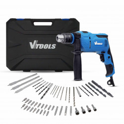 VTOOLS 112 Pcs 710W Impact Drill Kit