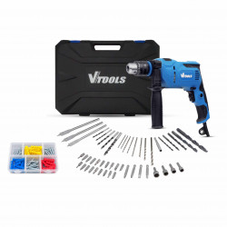 VTOOLS 112 Pcs 710W Impact Drill Kit