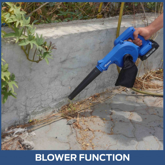 VTOOLS 21V Cordless Blower & Vacuum with 2 Batteries