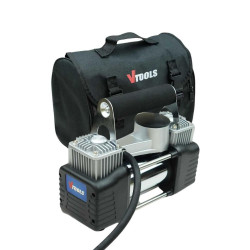 VTOOLS 12V Air Compressor Double Cylinder Heavy Duty