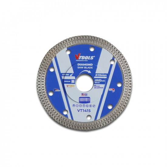 VTOOLS 4.5 Inch Diamond Saw Blade with Flange, Multi-Purpose Blade Dry and Wet