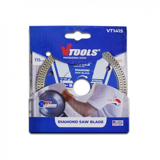 VTOOLS 4.5 Inch Diamond Saw Blade with Flange, Multi-Purpose Blade Dry and Wet