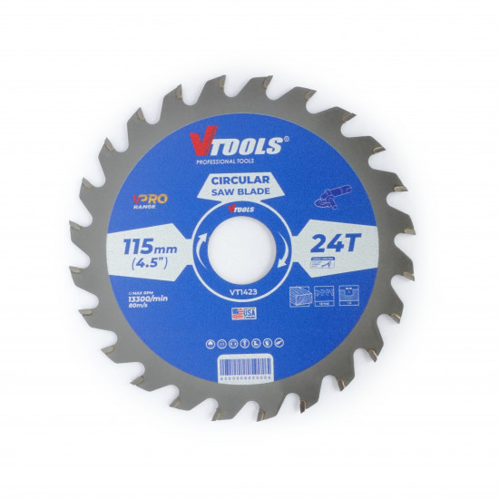 115mm 24T Circular Saw Blade for Wood, Plywood, and OSB Cutting