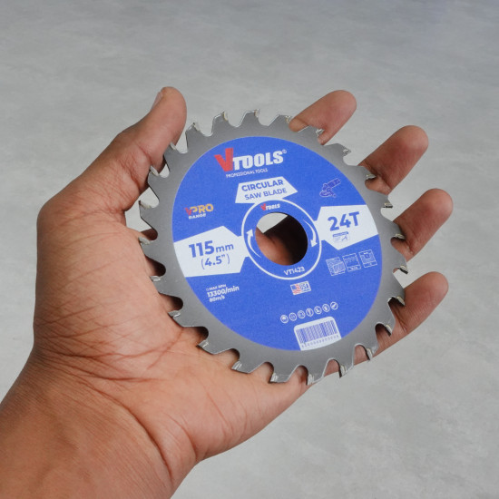 115mm 24T Circular Saw Blade for Wood, Plywood, and OSB Cutting